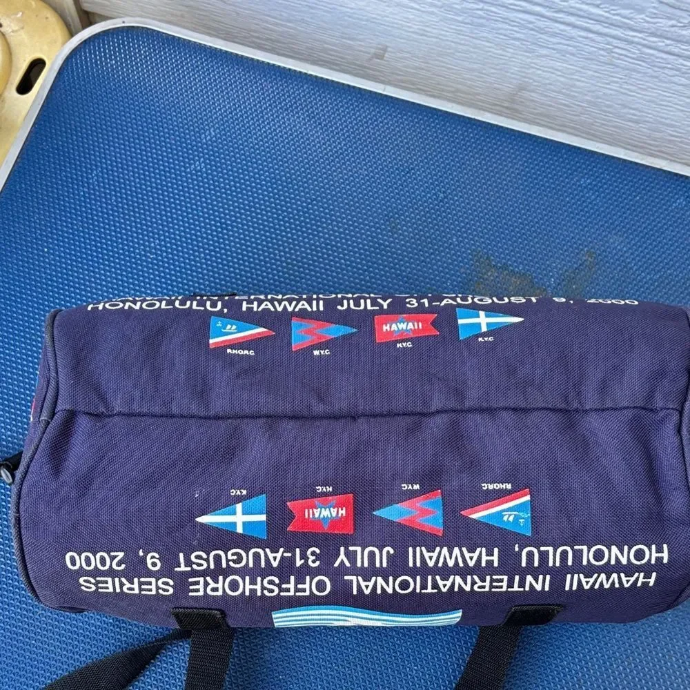 Vintage 2000 Kenwood Cup Sailing Regatta Navy Duffel Bag